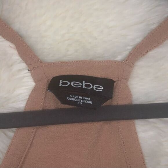 Sz Small Pink Nude Halter Top with Sequins/Stripes - Picture 14 of 15